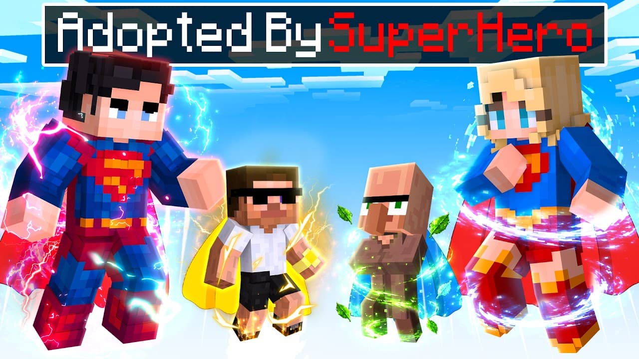Adopted By SUPERHEROES in Minecraft!