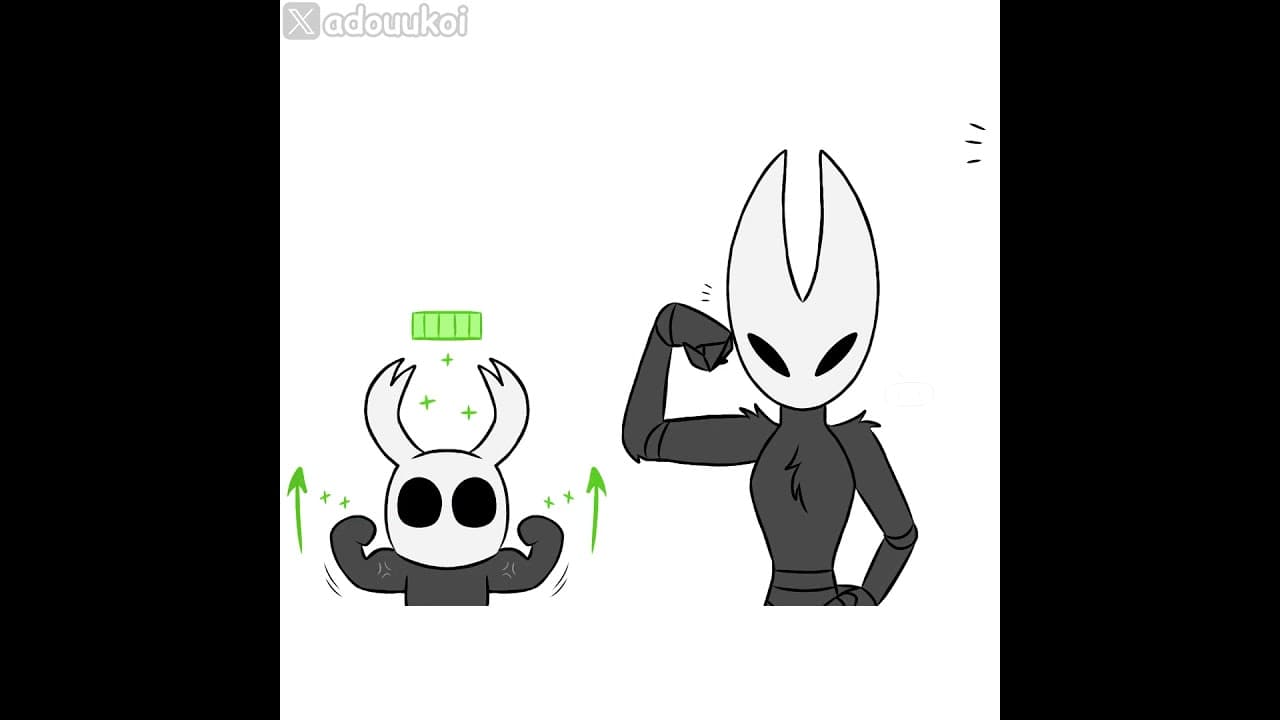Muscle Showdown ft. Hollow #hollowknight #silksong #hornet #comics