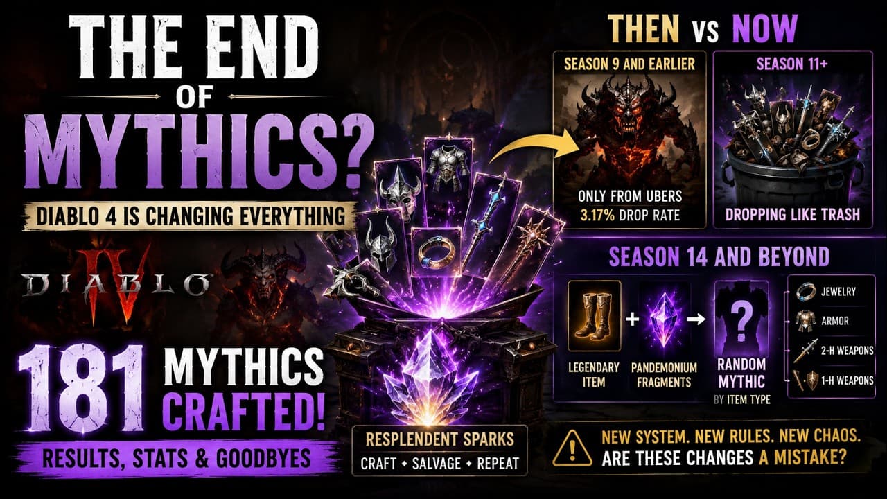 FROM 3% DROP TO GARBAGE: THE END of MYTHICS in DIABLO 4 Lord of Hatred.