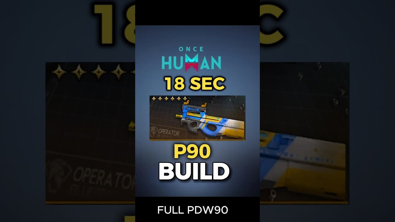 ONCE HUMAN PDW90 DMG 1 SHOT = 1M+ BEST BUILD GUIDE