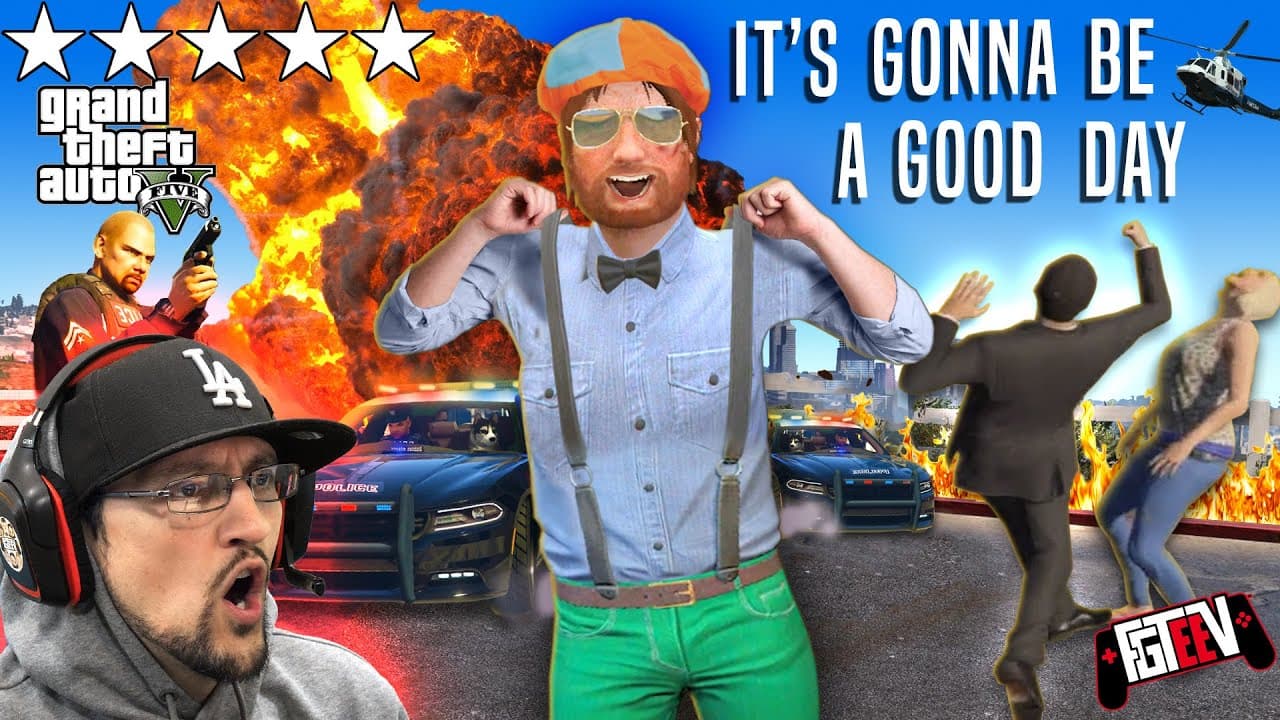 Youtuber Gone Wild in GRAND THEFT AUTO 5! FGTeeV Visits America!
